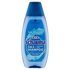 Schauma Šampón pre mužov 3v1 Sea Mineral s + Aloe Vera ( Hair Face Body Shampoo) (Objem 400 ml)