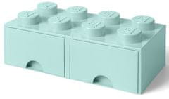 LEGO Úložný box 8 so šuplíkmi tyrkysová