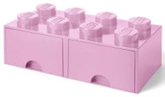 LEGO Úložný box 8 so šuplíkmi svetlo ružová