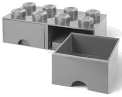 LEGO Úložný box 8 so šuplíkmi sivá