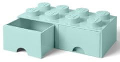 LEGO Úložný box 8 so šuplíkmi tyrkysová