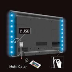 Solight Solight LED RGB pásik pre TV, 2x 50cm, USB, vypínač, diaľkový ovládač WM504