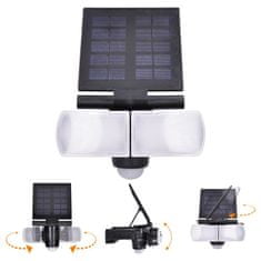 Solight Solight LED solárne osvetlenie so senzorom, 8W, 600lm, Li-on, čierna WO772