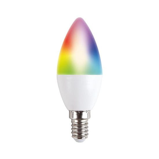 Solight Solight LED SMART WIFI žiarovka, sviečka, 5W, E14, RGB, 400lm WZ431