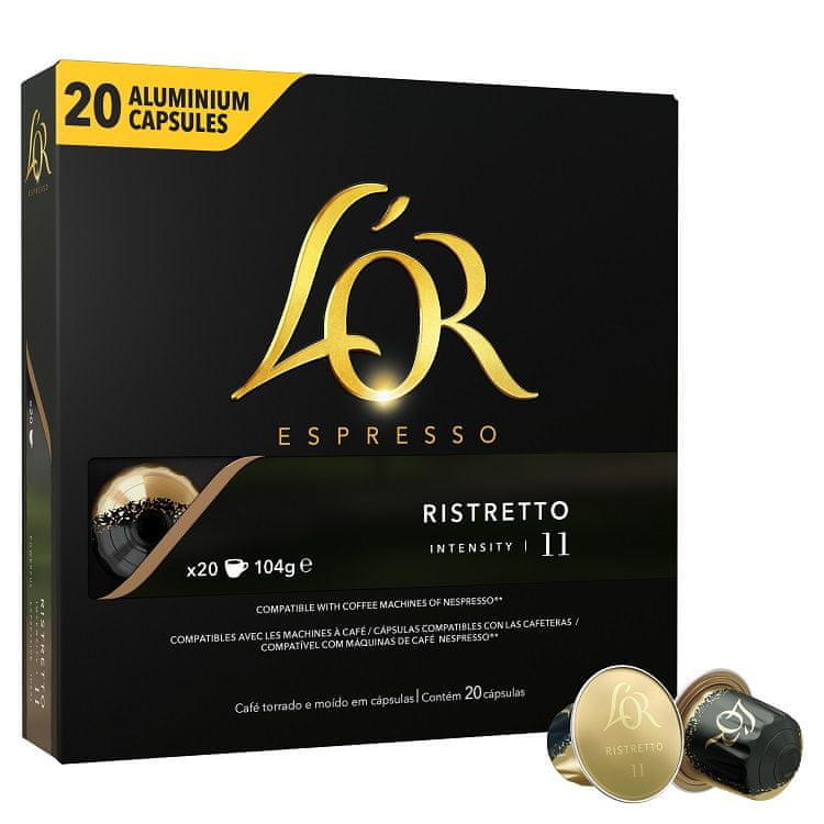 L\'Or Espresso Ristretto 20 hliníkových kapsulí kompatibilných s kávovary Nespresso®*