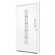 Vidaxl Vonkajšie dvere, hliník a PVC, biele, 110x210 cm
