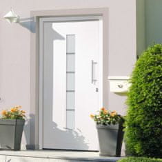 Vidaxl Vonkajšie dvere, hliník a PVC, biele, 110x210 cm
