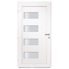 Vidaxl Vonkajšie dvere, hliník a PVC, biele, 100x200 cm