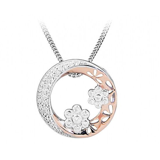 Silver Cat Romantický bicolor náhrdelník so zirkónmi SC431