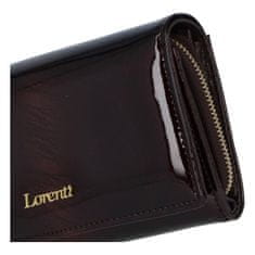 Lorenti Priestranná dámska kožená peňaženka v luxusnom prevedení Lucia, hnedá