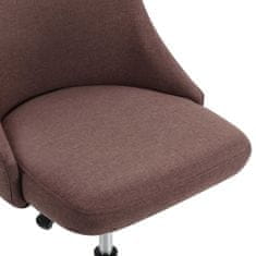 Vidaxl Kancelárske stoličky na kolieskach 2 ks sivohnedé látkové