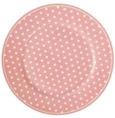 Isabelle Rose Dezertný tanier ružový s bodkami 20 cm