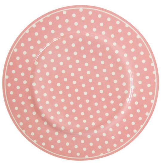 Isabelle Rose Dezertný tanier ružový s bodkami 20 cm
