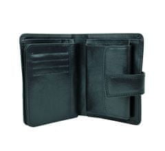 VegaLM UNISEX Kožená elegantná peňaženka z pravej kože v čiernej farbe