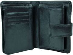 VegaLM UNISEX Kožená elegantná peňaženka z pravej kože v čiernej farbe