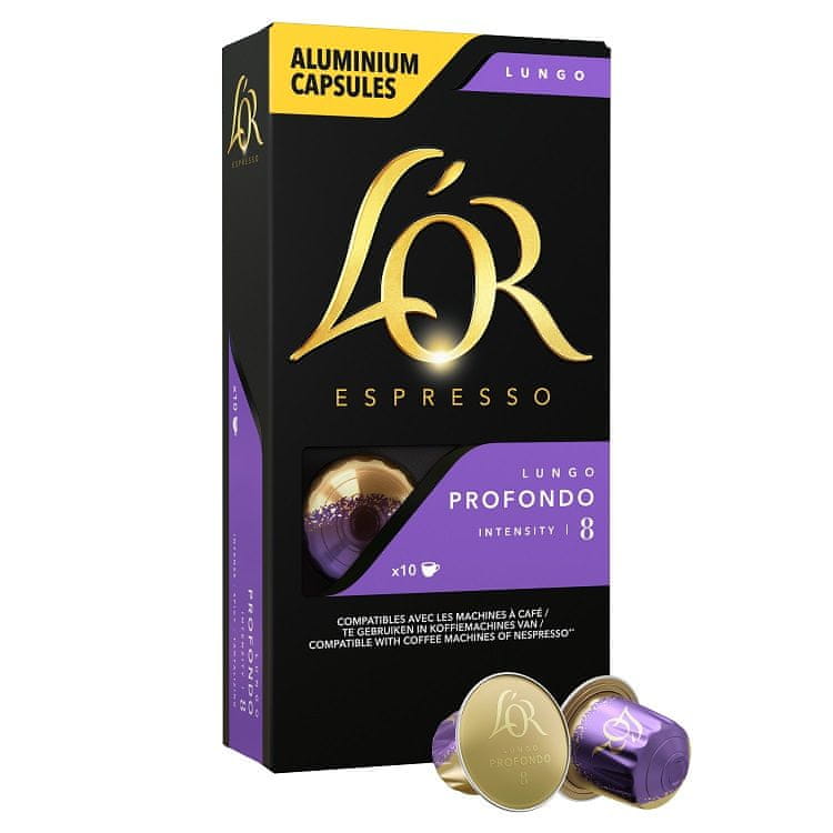 L\'Or Espresso Lungo Intenso 10 hliníkových kapsulí kompatibilných s kávovary Nespresso®*