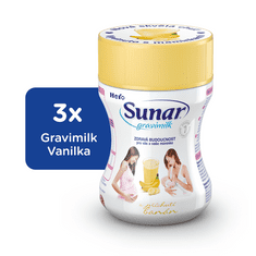 Sunar Gravimilk s príchuťou vanilky 3x300g