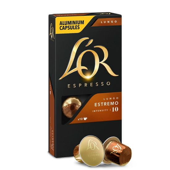 L'Or Espresoo Lungo ESTREMO 10 hliníkových kapsulí kompatibilných s kávovary Nespresso®*