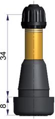 SCHRADER Bezdušový ventil pre dodávky – dĺžka 35mm