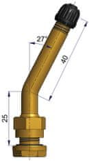 SCHRADER Bezdušový ventil V528 – diera 9,7mm, dĺžka 65mm