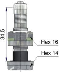 SCHRADER Bezdušový ventil Alcoa 40 MS-00N – pre nákladné ALU disky
