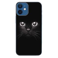 iSaprio Silikónové puzdro - Black Cat pre Apple iPhone 12