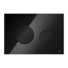 Tece TECEloop - Ovládacie tlačidlo pre WC, lesklé čierne sklo 9240657
