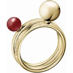 Calvin Klein Pozlátený prsteň Bubbly KJ9RJR14040 (Obvod 55 mm)