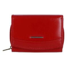 Bellugio Menšia praktická dámska kožená peňaženka Siska, červená