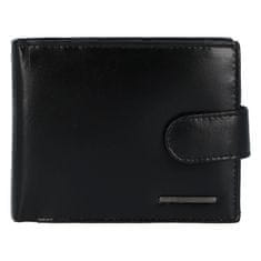 Bellugio Pánska štýlová kožená peňaženka Edu, čierna