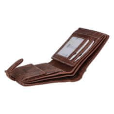 Diviley Praktická pánska kožená peňaženka so zápalkami Míla, hnedá