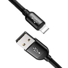 BASEUS Three Primary kábel USB - Micro USB / Lightning / USB-C 3.5A 1.2m, čierny