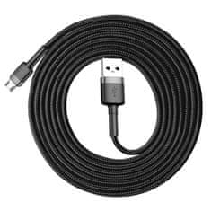 BASEUS Cafule Cable Durable Nylon Braided Wire USB / micro USB QC3.0 1.5A 2M black-red (CAMKLF-C91)
