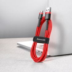 BASEUS Cafule Cable Durable Nylon Braided Wire USB / micro USB QC3.0 2.4A 1M black-grey (CAMKLF-BG1)