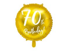 Balónik fóliový 70. narodeniny zlatý - 45cm