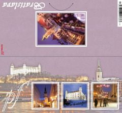 tvorme Zatváracia novoročná / vianočná pohľadnica s obálkou - pf Bratislava, b134 (novoročenka)