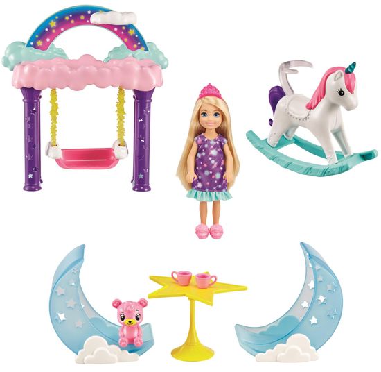 Mattel Barbie Chelsea s hojdacím koníkom Herný set