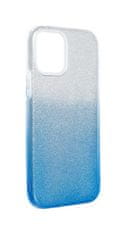 FORCELL Kryt iPhone 12 glitter strieborno-modrý 54806
