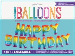 Unique Balónový banner Happy Birthday farebný 426cm