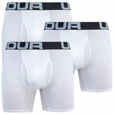 Under Armour 3PACK pánske boxerky nadrozmer biele (1363617 100) - veľkosť 5XL