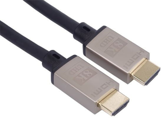 PremiumCord Ultra High Speed HDMI 2.1 kábel 8K @ 60Hz, kovové konektory 0,5 m kphdm21k05