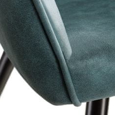 tectake 2 stoličky Marilyn Stoff - modro - čierna