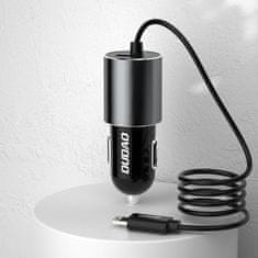 DUDAO R5Pro USB autonabíjačka + Lightning kábel 3.4A, čierna