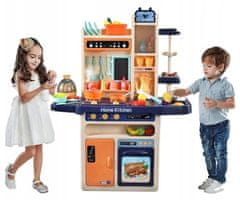 iMex Toys Detská kuchynka XXL so zvukmi a tečúcou vodou modrá