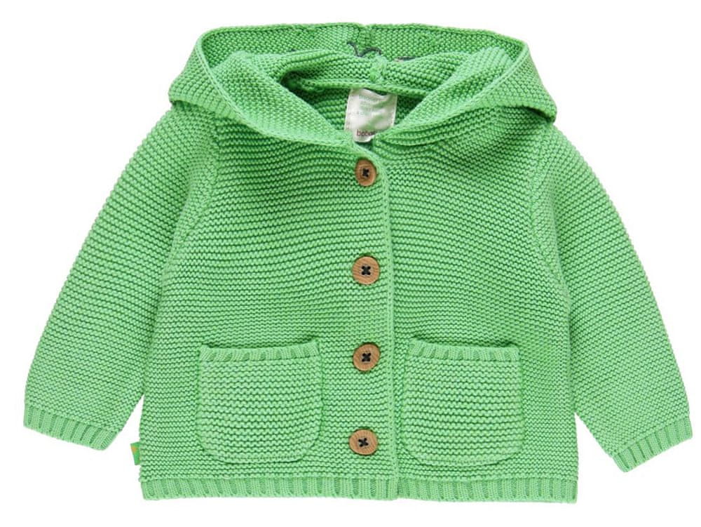 Boboli detský sveter s kapucňou 112037 62 zelená