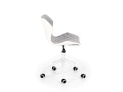 Halmar Detská stolička na kolieskach Matrix 3 - biela / sivá