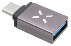 FIXED Redukcia z hliníka Link USB-A na USB-C Fixa-UC-GR, šedá
