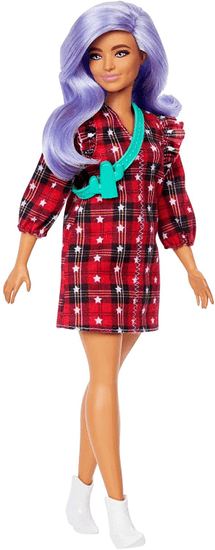 Mattel Barbie Modelka 157 - V kockovaných šatách