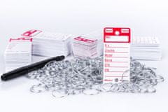 AHProfi Červené PLUS plastové visačky na kľúče 250ks - 434020011
