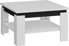 Meblocross Konferenčný stolík Alfa - biely mat / čierny vysoký lesk